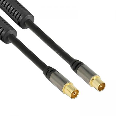 HQ - 5 meter - Coax kabel - Zwart