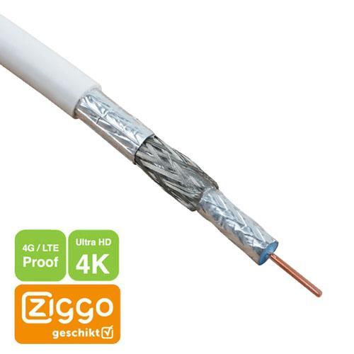 Technetix - 10 meter - COAX9 - Coax kabel per rol - Wit